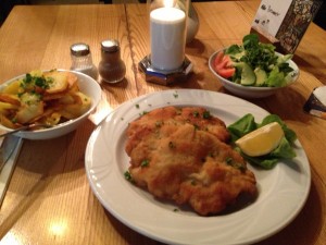 Schnitzel at Restaurant Uhrturm